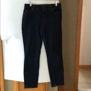 Ann Taylor dark wash skinny jeans
